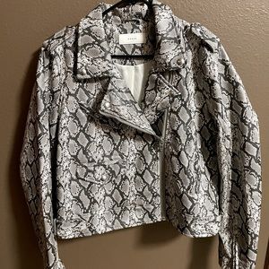 BLANKNYC Faux Snakeskin Jacket